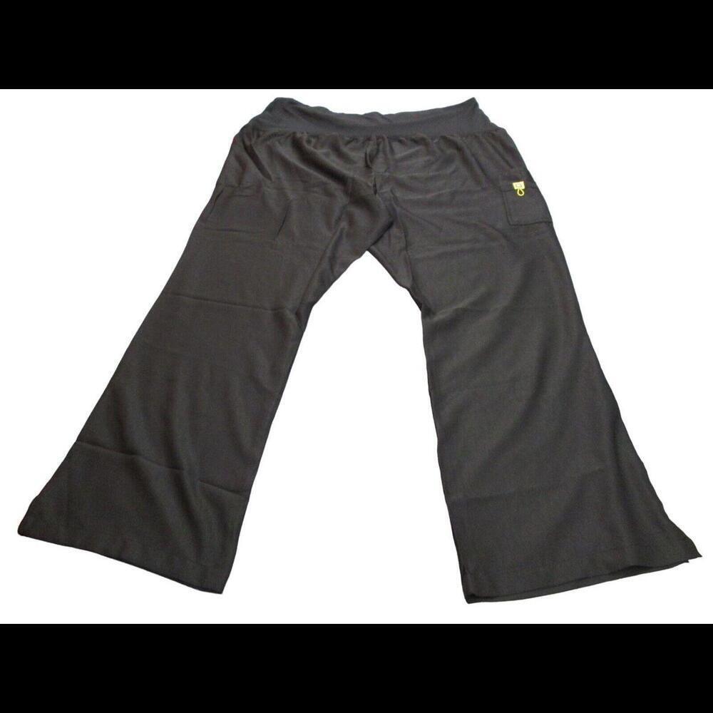 Wonder Wink Womens Maternity Uniform Black Scrub Pants Nurse Work Wear Size 2X​​